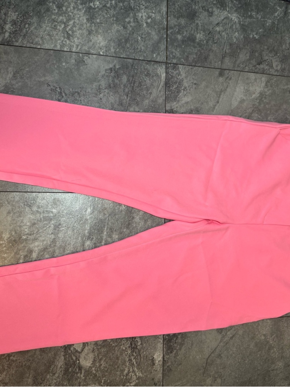 Women's Pink High-Waist Stretch Pants